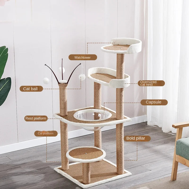 Cat Scratcher Tower, Home Carrier, Cats and Dogs House, Scratcher Tower Scratcher Tower, Cats Gym Training Supplies, Pet Product