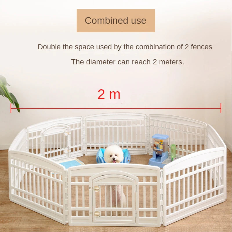 Dog Fence CI606 Alice Pet Dog Cage Dog Fence Teddy Bichon Bullfight Indoor Fence Easy to Assemble Ladies Can Also Assemble