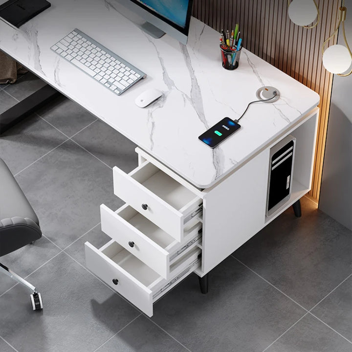 Slate Luxury Office Desks Modern Study Write Home Drawers Office Desks Simplicity Design Bureaux Meuble Work Furniture QF50OD