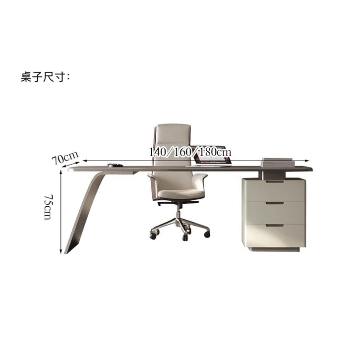 Minimalist Office Desk Luxury Modern Rock Board Simple Design Desk Home Study Table Mesa De Escritorio Office Furniture KMOD