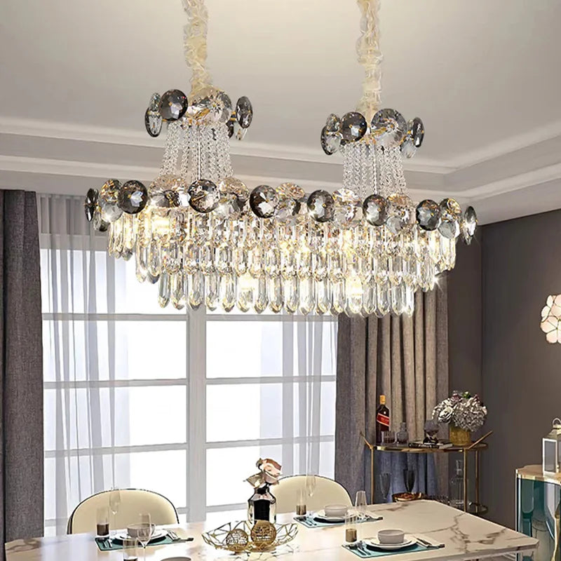 Large Luxury Chandeliers for Staircase Designer Big Crystal Hanging Lamps for Ceiling Modern Home Decor Stair Lighting Lustre