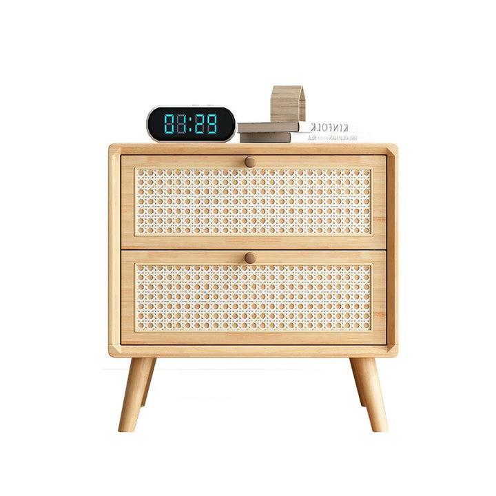 Comfortable Bedside Tables Sofa Side Night Rattan Plaited Bedside Tables Cabinet Storage Mesa Cabeceira Wooden Furniture Bedroom