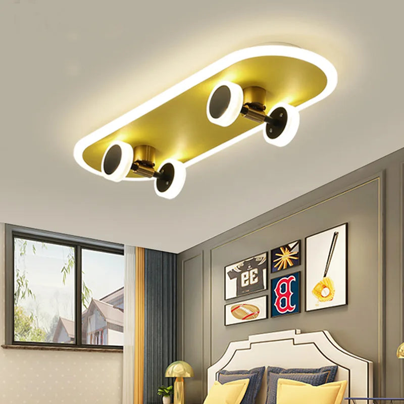 Scooter Design Decorative Led Ceiling Lamps Creative Chandelier for Children'S Room Warm Princess Cartoon Bedroom Light Fixture