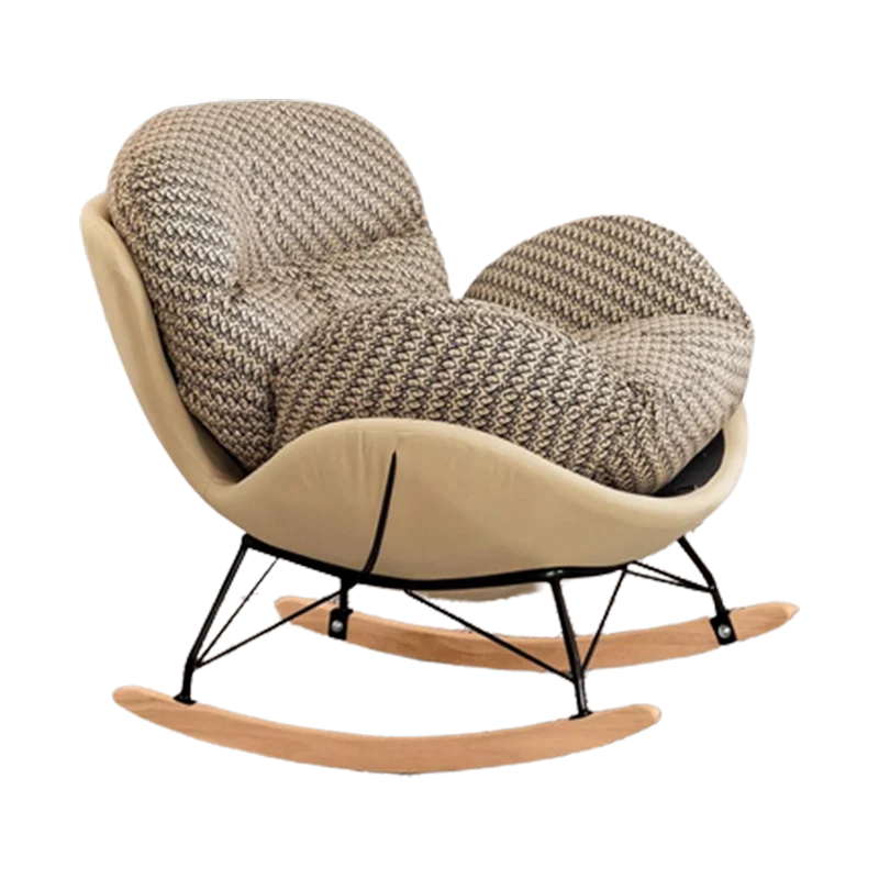 Rocking Lounge Chairs Room Nordic Lazy Sofa Designer Bedroom Chairs Wood Recliner Adults Muebles De La Sala Home Furniture