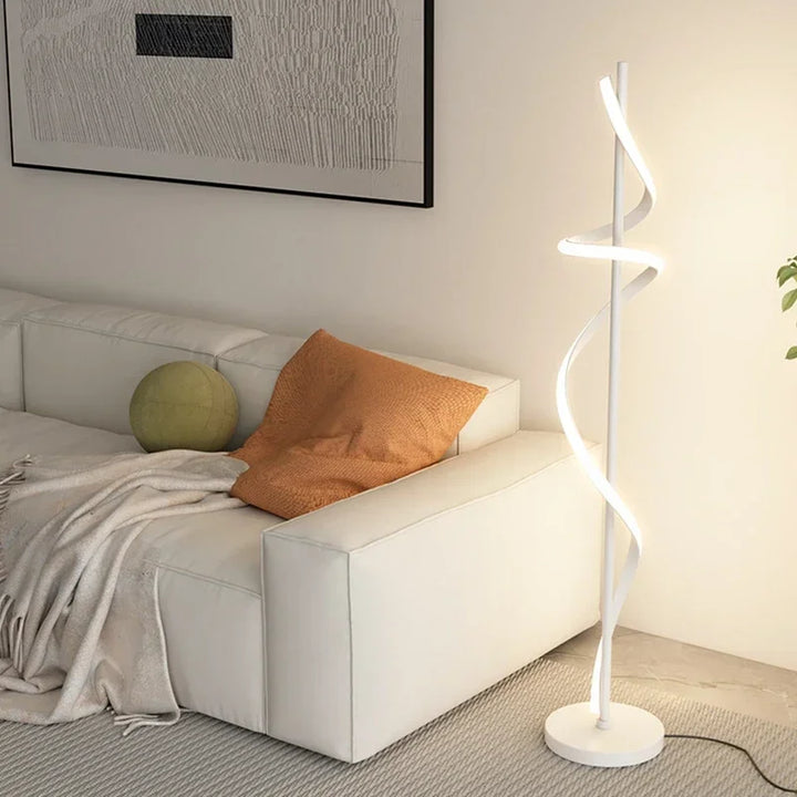 Modern LED Floor Lamp Geometric Line Tieyi Vertical  Luxury Line Design Light Bedroom Bedside  Indoor Home Decorative Fixture