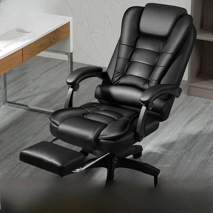 High Comfort Black Office Chair Backrest Luxury Leather Modern Office Chair Game Room Silla De Oficina Furniture