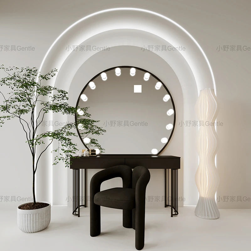 Led Light Dressing Table Mirror Organizer Makeup Desks Dressing Table Bedroom Vanity Vanity De Maquillaje Mueble Furnitures