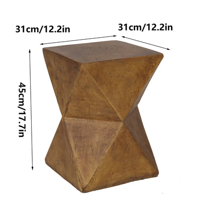 Weight Concrete Garden Accent Side Table for Outdoor & Indoor
