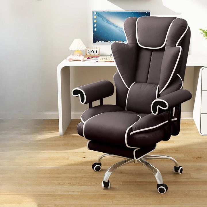 Support Back Rotating Office Chair Executive Design Comfy Ergonomic Office Chair Kawaii White Sillas De Oficina Salon Furniture