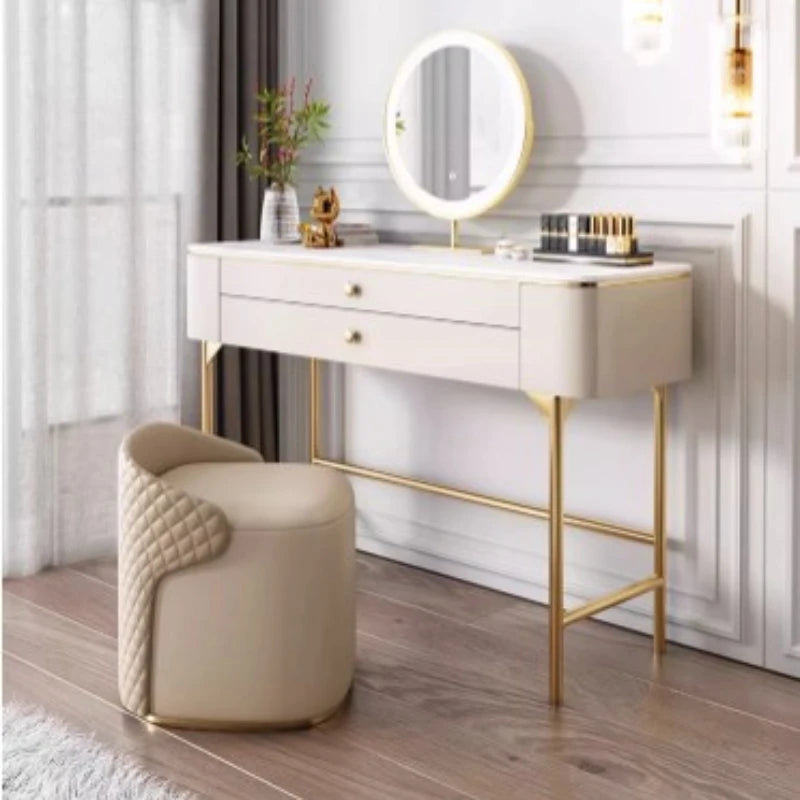 Modern With Mirror Dressing Table Nordic Luxury Makeup Desk Dressers Cabinet Women Tocador Comoda Pra Quarto Bedroom Furniture