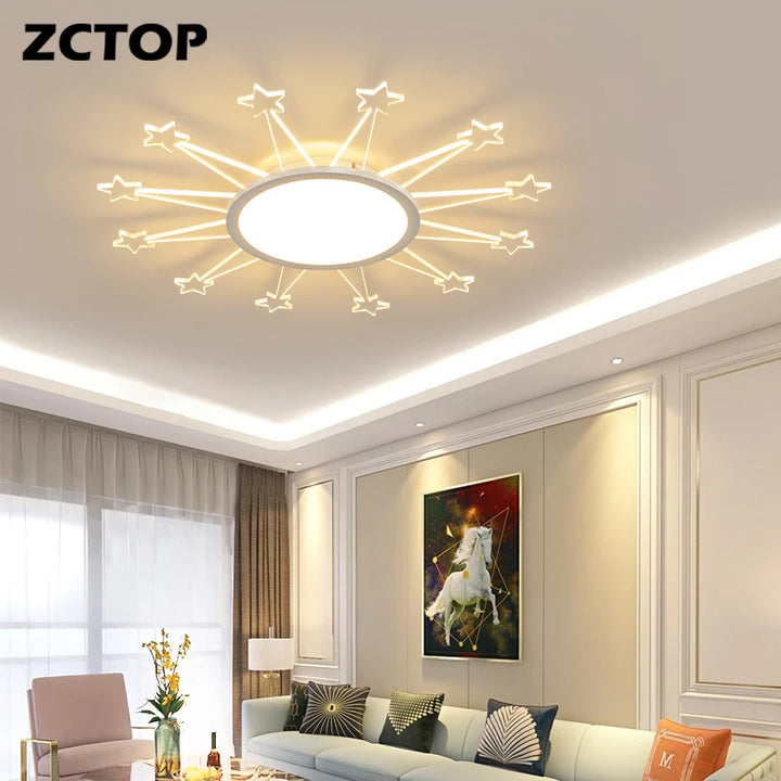 LED Chandeliers Home Indoor Ceiling Lamp For Bedroom Kitchen Dining Room Living Room Lustre Chandelier Lighting Fixtures Black