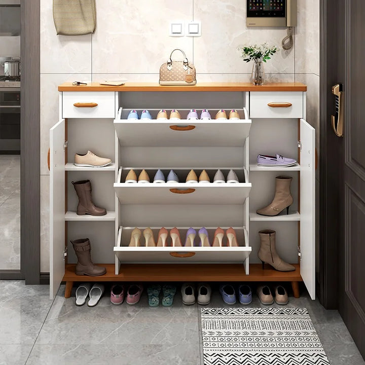 European Shoe Racks Space Saving Entryway Modern Drawer Nordic Shoe Cupboard Storage Luxury Entry Szafka Na Buty Hall Furniture