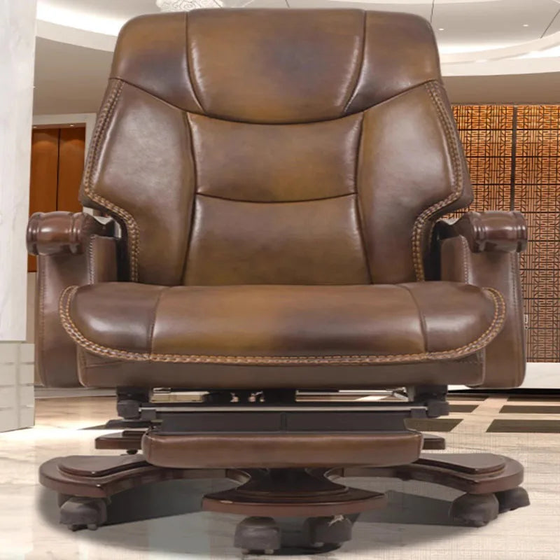 Leather Comfy Office Chairs Recliner Executive Free Shipping Rolling Comfortable Gaming Chair Work Sillas Luxury Furniture