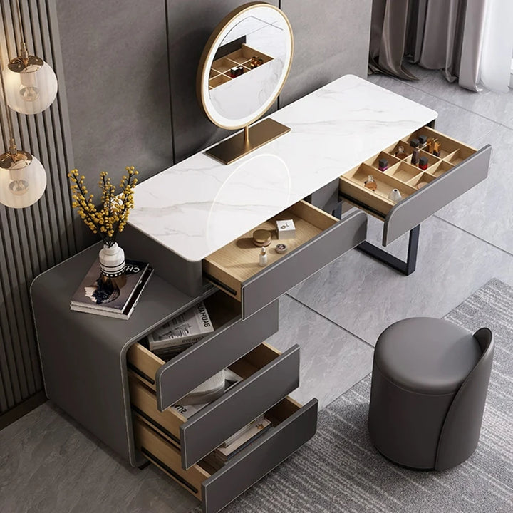 Modern Bedroom Simplicity Vanity Table Set Nordic Design Vanity Table Storage Drawers Mesita De Noche Balcony Furniture