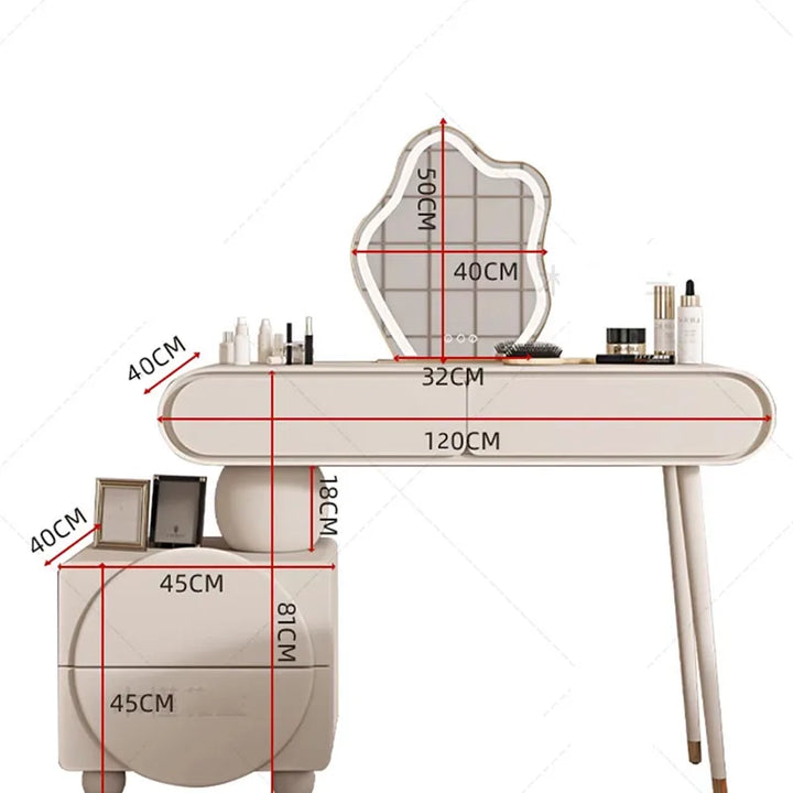 Nordic Dressing Table Light Mirror Vanity Chairs Storage Console Closet Accessories Dressers Bedroom Schminktisch Home Furniture