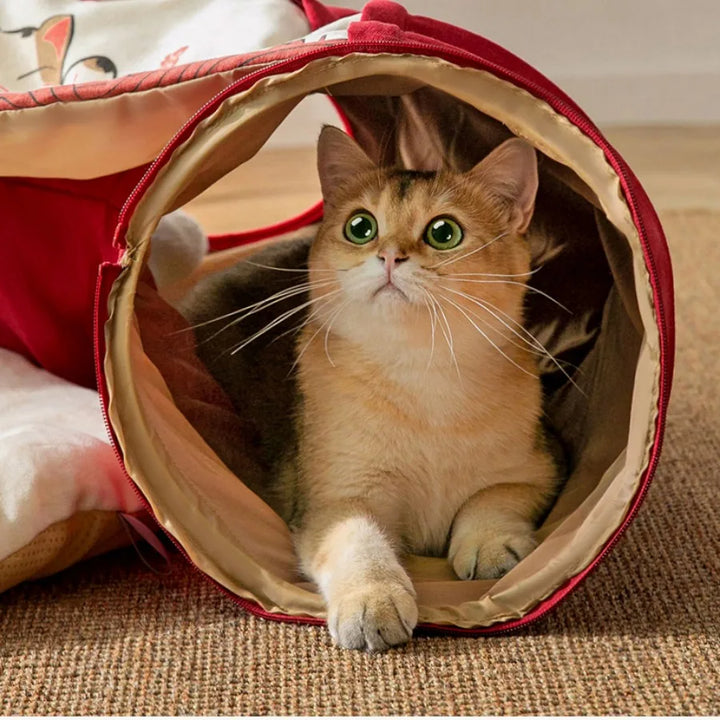 Fold Cozy Tunnel Closed Fashion Habitats Pets Cat Bed Washable Cats Nest Furniture Light Weight Cama Para Perros Pet Supplies