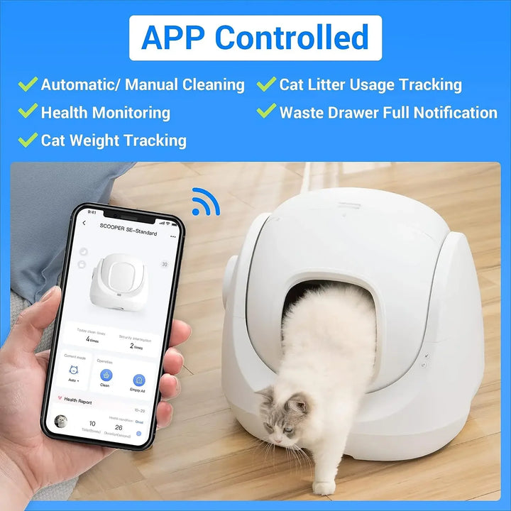 CATLINK Automatic Litter Box Self Cleaning Multi Cat Extra Large with App Pet Toilet Tray Deodorant Arenero Autolimpiable Gato