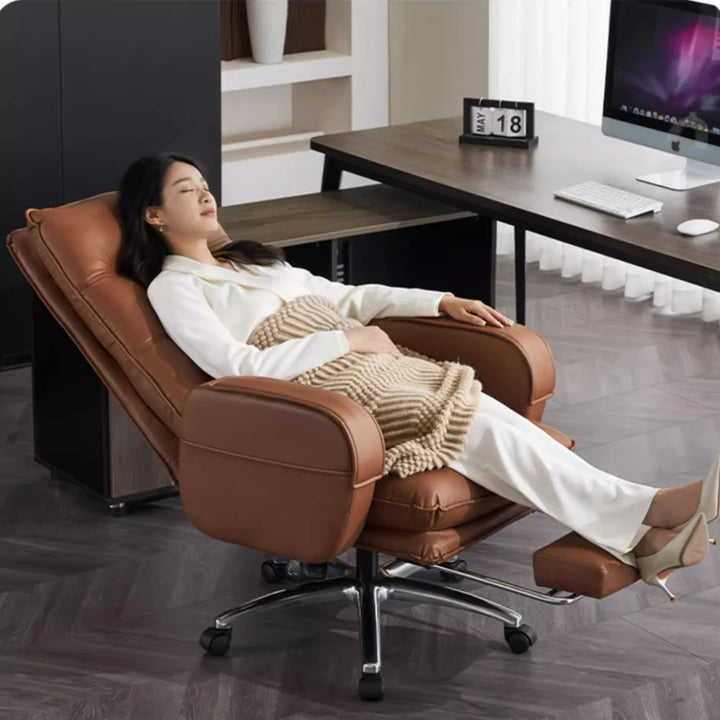 Computer Ergonomic Office Chairs Recliner Massage Leather Executive Chair Swivel Cadeiras De Escritorio Office Furniture WKOC