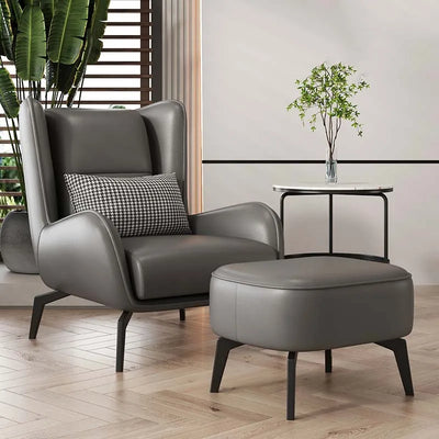 Metal Bedroom Chairs Office Wingback Armrest Designer Chair Replica Lazy Footrest Articulos Para El Hogar House Accessories