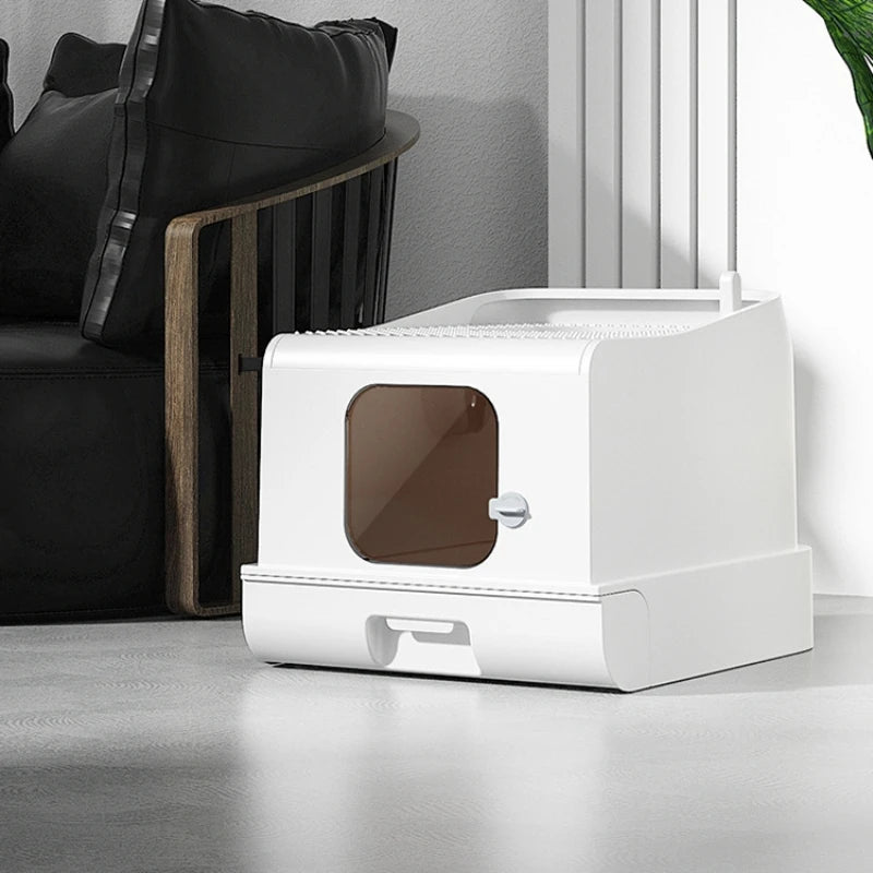 Clean Bathroom Villa Convenient Cat Bedpans Tray Covered Leak Proof Cat Bedpans Playground Arenero Gatos Pet Products RR50CB