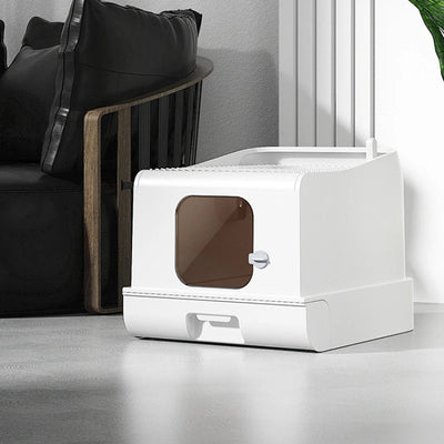 Clean Bathroom Villa Convenient Cat Bedpans Tray Covered Leak Proof Cat Bedpans Playground Arenero Gatos Pet Products RR50CB