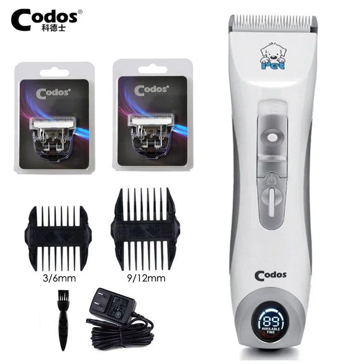 Codos CP9600 Clipper Dogs Professional LCD Screen Pet Clippers Electrical Grooming Trimmer Haircut Machine for Long Hair Dogs