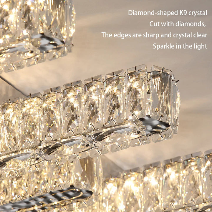 Modern LED Crystal Ceiling Lamps Chandeliers Home Indoor Hanging Pendant Lights Living Dining Room Bedroom Kitchen Decor Lustre