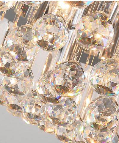 Round Crystal Ceiling Light For Living Room Remote Controlled luminaria Home Decoration Bedroom Lamp Lighting Fixture