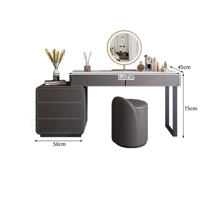 Modern Bedroom Simplicity Vanity Table Set Nordic Design Vanity Table Storage Drawers Mesita De Noche Balcony Furniture