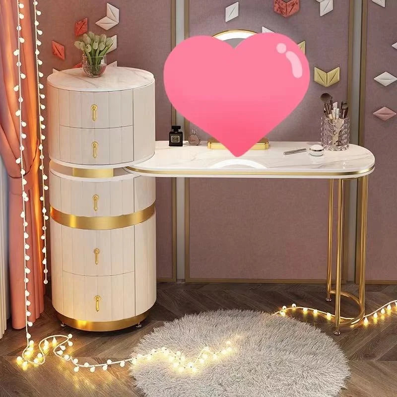 Bedroom Italian Light Luxury Dressing Table Wind Storage Cabinet One Small Apartment Makeup Dresser Schminktisch Furniture