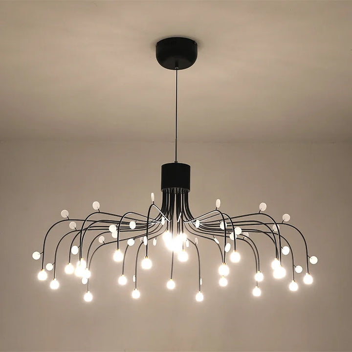 Living Room Ceiling Decor Chandelier Lights Nordic Indoor Lighting Spider Chandelier Modern Creative LED Iron Ceiling Fixtures