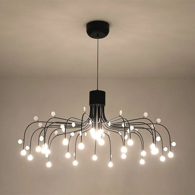 Living Room Ceiling Decor Chandelier Lights Nordic Indoor Lighting Spider Chandelier Modern Creative LED Iron Ceiling Fixtures