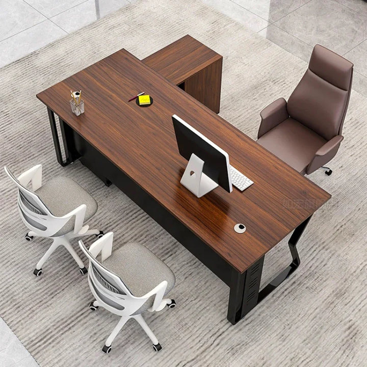 Boss Simplicity Office Desks Modern Charge Manager Steel Frame Office Desks Computer Mesa Escritorio Working Equipment QF50OD