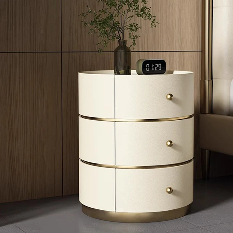 Modern Morocco Round Nightstands - Minimalist Luxury Multifunctional Organizers