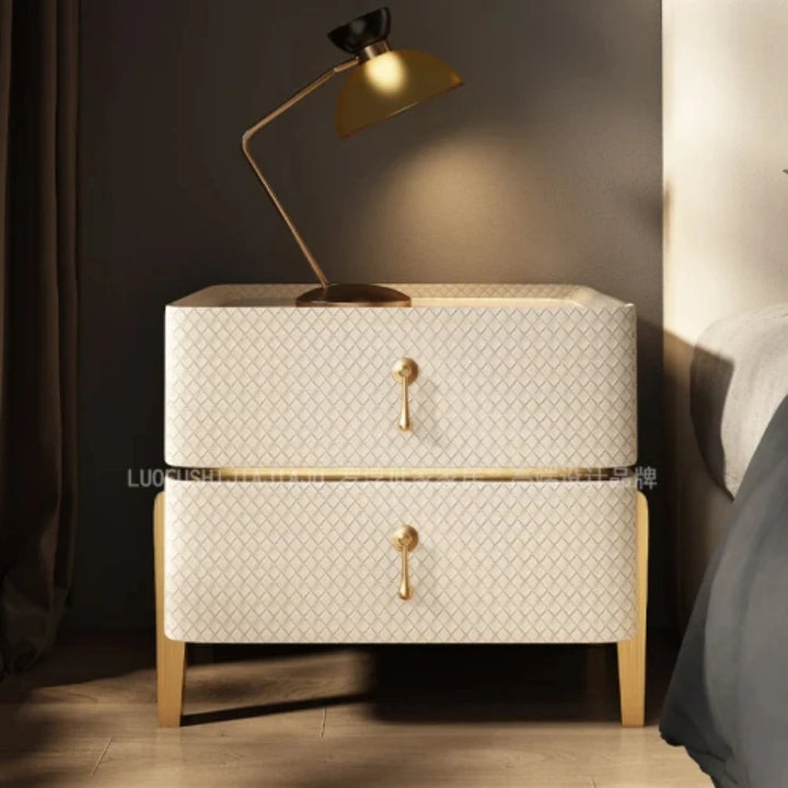 Luxury Nightstands Cabinet Storage Wooden Bedroom Coffee Tables Drawers Indoor Designer Square Muebles Minimalist Furniture