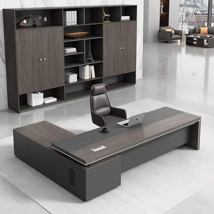 Writing Office Table Study Desk Reception Lap Gaming Desk Storage Executive Black Escritorios De Ordenador Office Furniture