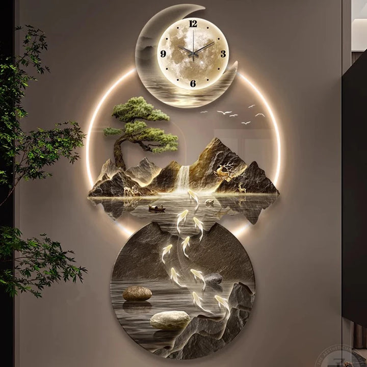 Art Mural Wall Clocks Luxury Large Aesthetic Design Creative Wall Watch Minimalist Fashion Nordic Reloj Pared Home Decoration