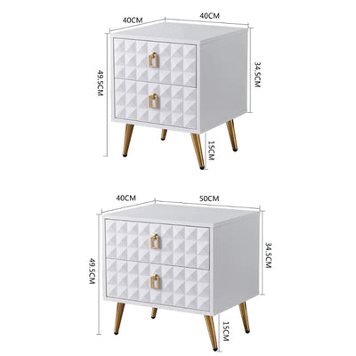 White Small Bedside Table Decorative Makeup Unique Complete Bedside Table Storage Modern Low Nachttisch Furniture Bedroom GG