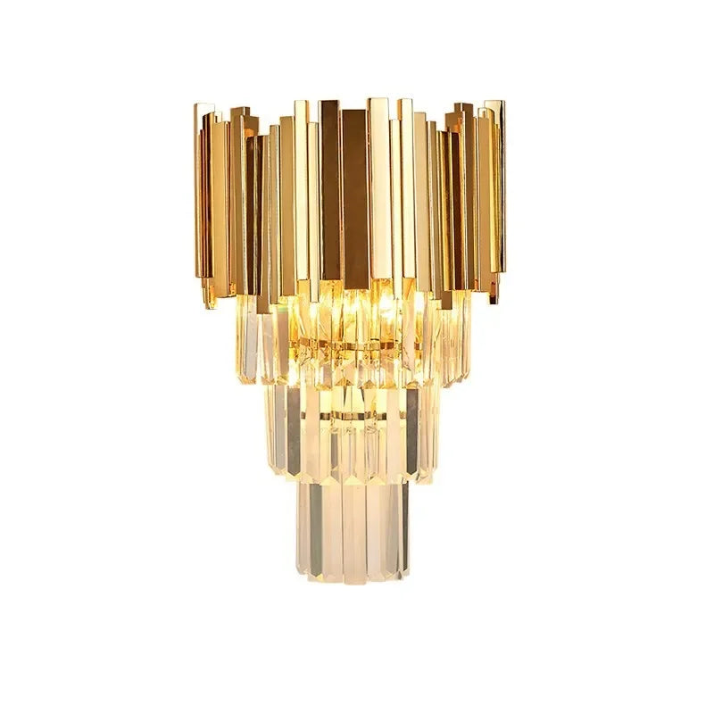 Gold LED Crystal Wall Lights Luxury Wall Sconces Bedside Lights Home Decor Wall Lamp Living Room Bedroom Aisle Corridor Lights