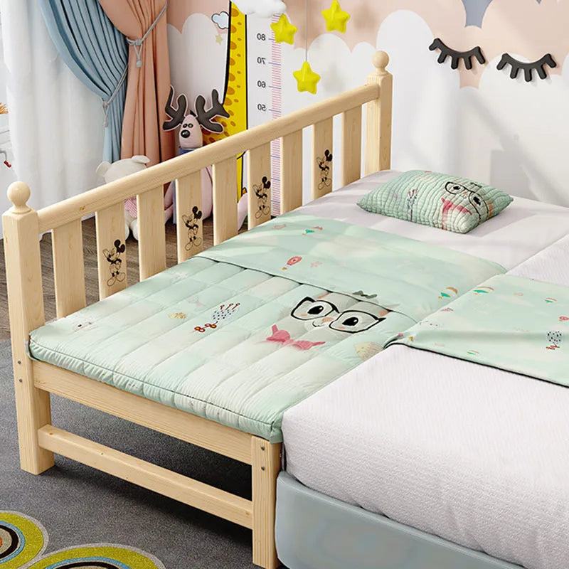 Solid Wood Kids Bed Girls Guardrail Fashion Platform Children Beds Toddler Boy Letto Una Piazza E Mezzo Bedroom Furniture