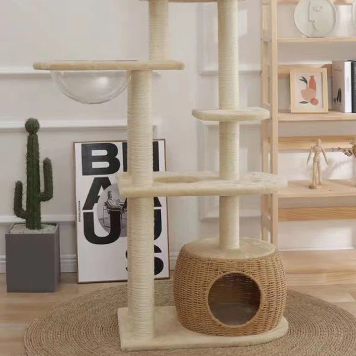 Pet House Cat Scratching Post Villa Stairs Castle Cat Scratch Board Rascadores De Gatos Grandes Y Baratos Cat Wall Furniture