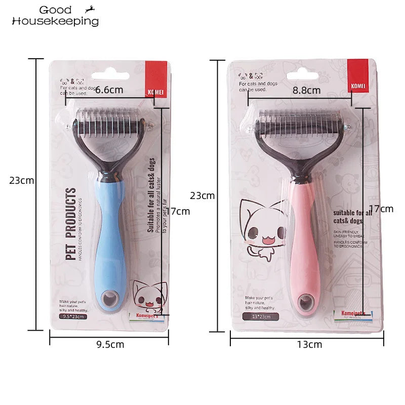 Pets Fur Knot Cutter Dog Grooming Shedding Tools Pet Cat Hair Removal Comb Brush Double sided Pet Products Suppliers 20d