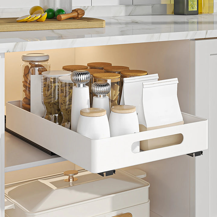 1pc,Cabinet pull-out storage rack,Slide-out drawer under sink,Kitchen supplies storage rack,kitchen accessories