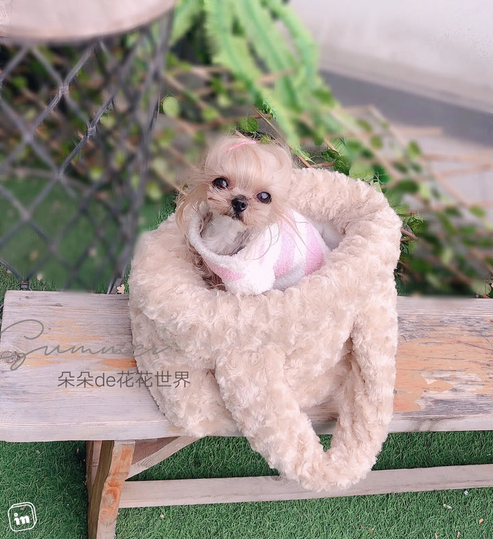 Luxury Thick warm Pet carrier nest bag Dual purpose Teddy Yorkshire Terrier Handbag Dog Outing Travel Bag Case dog accessories