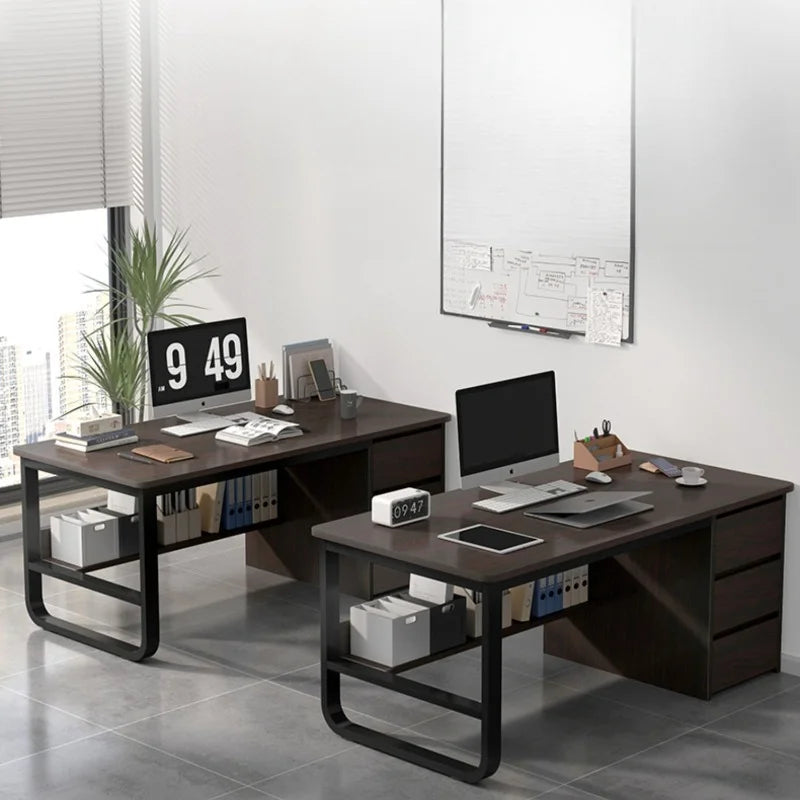 Computer Table Office Desks Employee Modern Simplicity Work Office Desks Study Drawers Escritorio Habitacion Furniture QF50OD