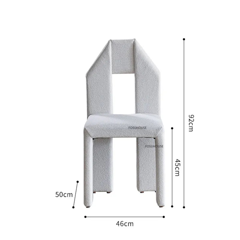 Nordic Creative Designer Dining Chair for Kitchen Furniture Household Velvet Dinging Chairs Personality Hotel Dining Room Chair