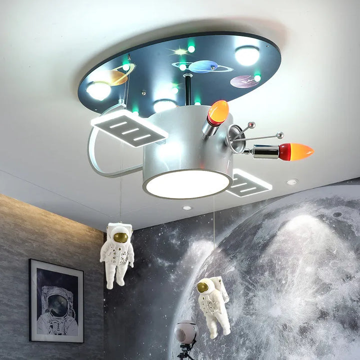 Children's bedroom ceiling lamp creative space aviation planet cartoon lamp boy room lamp Luminaire lustre LED ceiling lamp