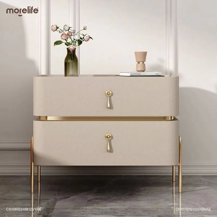 Light Luxury Bedside Table Modern Minimalism Nightstand Nordic Style Storage Cabinet Designer Creative Bedroom Furniture K01