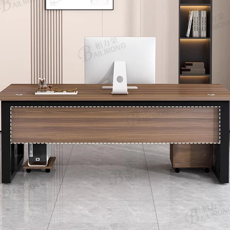 Walnut Meeting Computer Desks Console Conference Standing Boss Computer Desks Reception Office Tavolino Da Letto Home Furnitures