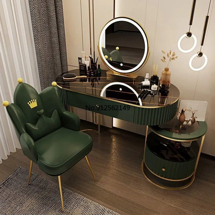 Nordic Dressers Bedroom Luxury Dressing Table Modern Minimalist Creative Dressing Table Storage Toaletka Z Lustrem Furnitures